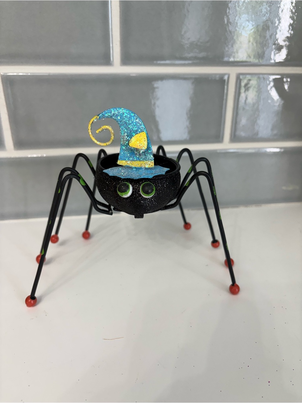 metal spider tea light candle holder
